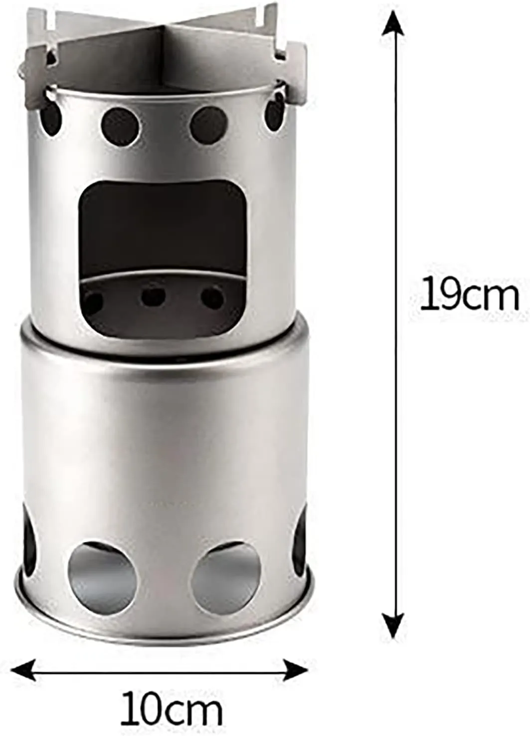 Camping Stove Wood Mini Camping Stove Solo Stoves Stainless Steel Backpacking Wood Stove Portable Small Burning Stoves Fire for Picnic BBQ Camp Hiking