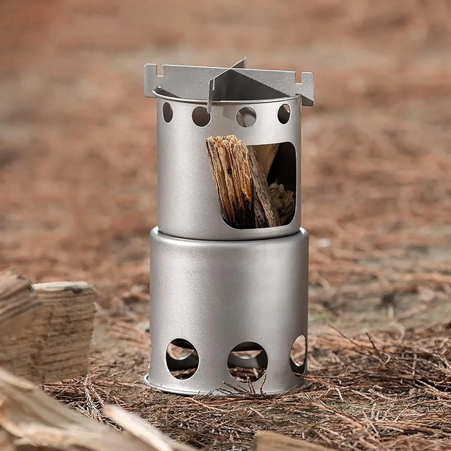 Camping Stove Wood Mini Camping Stove Solo Stoves Stainless Steel Backpacking Wood Stove Portable Small Burning Stoves Fire for Picnic BBQ Camp Hiking