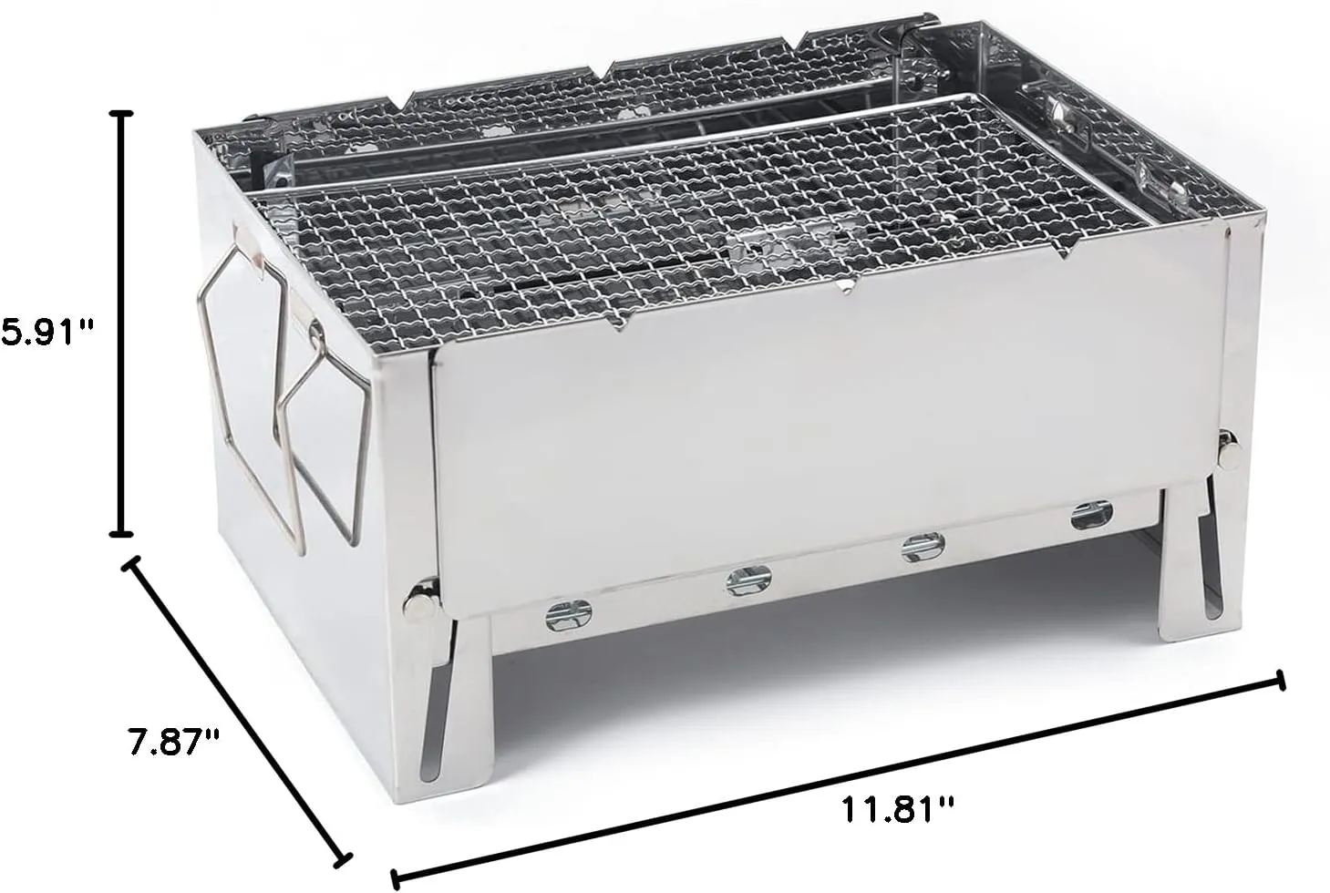 Camping Stove Wood Stove Backpacking Stove Windproof Portable Stainless Steel Wood Burning Stove for Outdoor Backpacking Hiking Traveling Picnic BBQ