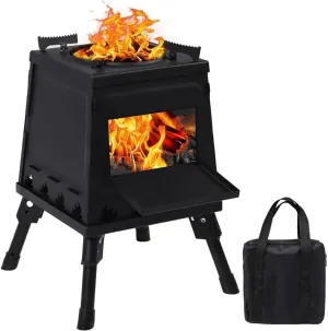 Camping Stove,18000W High-Power Camping Stove with Piezo Ignition, Seven-core Gas Stove Foldable Backpacking Stove Outdoor