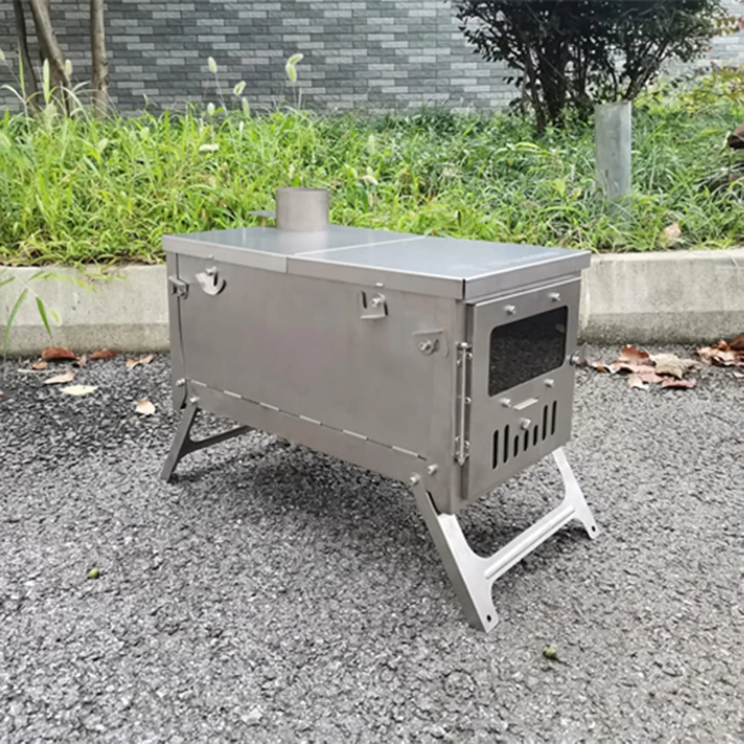 Camping Wood Stove/Backpacking Survival Stove for Tent Shelter and Cooking Heating | Portable Hot Tent Stove Chimney Pipes
