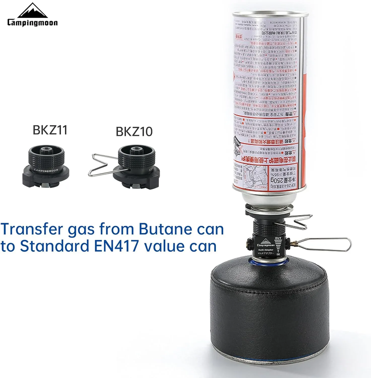 Campingmoon Fuel Canister Refill Adapter Isobutane/Butane Refill Adapter Lindal Valve Canister Shifter Gas Saver Plus Camping Stove Adapter