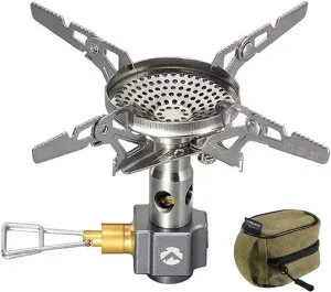 Campingmoon Portable Camping Gas Stove Ultralight Backpacking Stove With 4-Flex Outdoor Hiking Gear (XD-NE-2F(No Igniter))