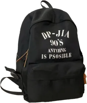 Campus School Bag Nylon Backpack Large Capacity College Book Bag for Women