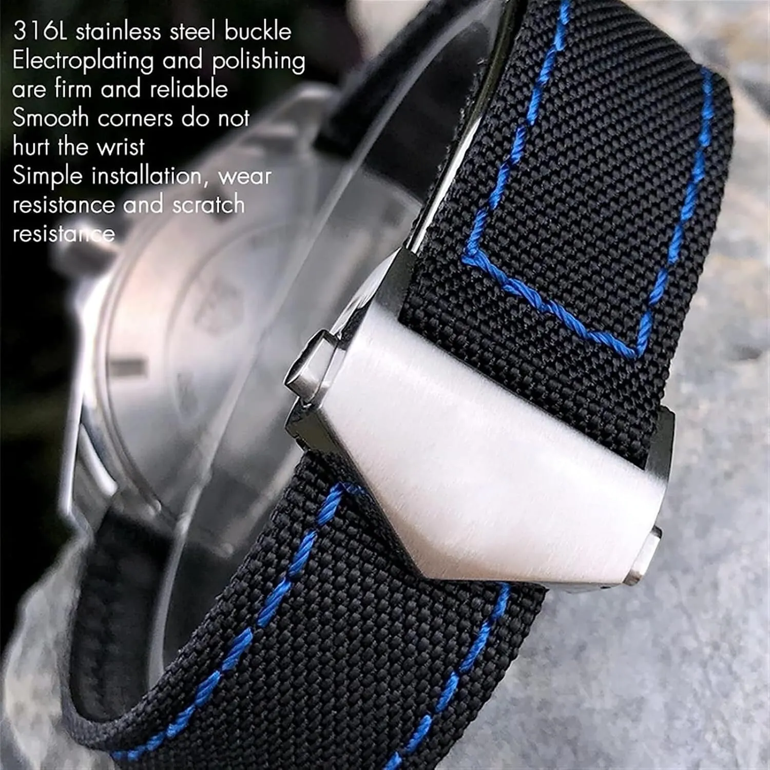 Canvas Nylon Leather Watch Strap For Tag Heuer CARRERA AQUARACER Watch Bracelets with Fold Buckle 20mm 22mm
