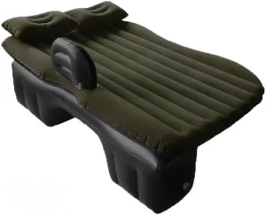 Car Air Mattress for BYD Qin Pro 2018–2021, Inflatable Back Seat Sleeping Pad with Pump & 2 Pillows, Folding Portable Camping Bed for Travel& Road Trips,Black