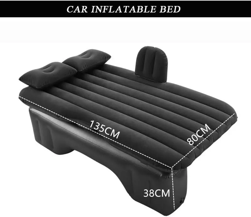Car Air Mattress for Seat Toledo, Inflatable Back Seat Sleeping Pad with Pump & 2 Pillows, Folding Portable Camping Bed for Travel& Road Trips,Blue