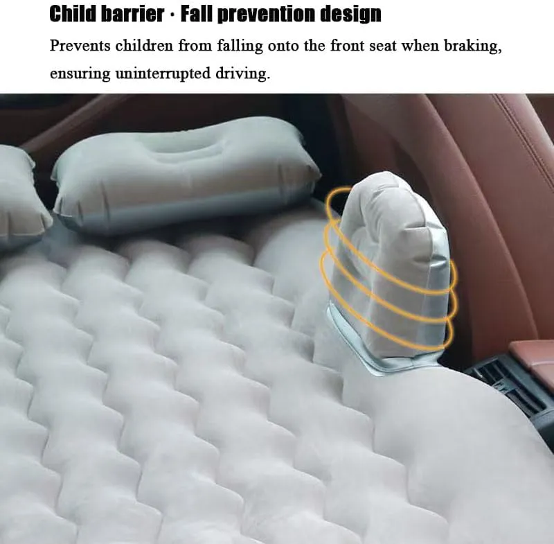 Car Air Mattress for Seat Toledo, Inflatable Back Seat Sleeping Pad with Pump & 2 Pillows, Folding Portable Camping Bed for Travel& Road Trips,Blue