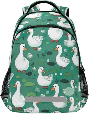 Cartoon Ducks Design Waterproof Backpack - Casual Outdoor Sports Daypack with Ergonomic Shoulder Straps#125