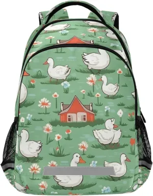 Cartoon Ducks Design Waterproof Backpack - Casual Outdoor Sports Daypack with Ergonomic Shoulder Straps#134