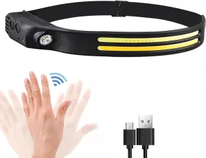 Carttley LED Headlamp Rechargeable - 230° COB Super Bright Head Lights for Work, Hiking, Running, Camping Essentials