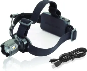 Cat CT4205 380 Lumen Rechargeable CREE LED Focusing Headlamp with Adjustable Angle Head (Black), Small