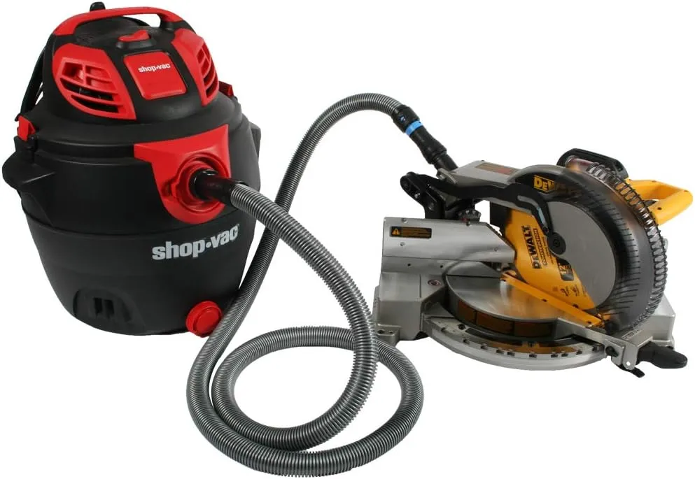 Cen-Tec Systems 95281 Home and Shop Vacuum Expanded Multi-Brand Power Tool Dust Collection Adapter Set and Full Attachment Kit, 20 Ft. Hose, Black
