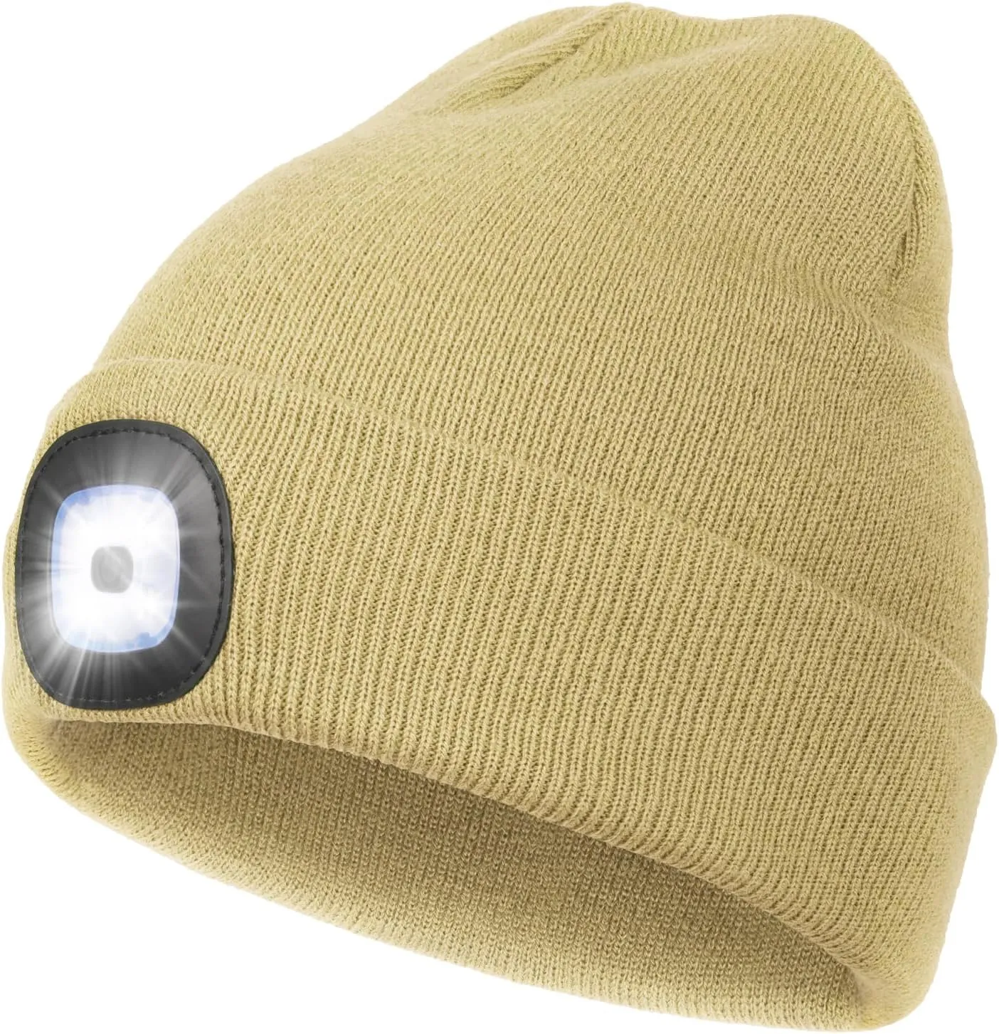 CENSGO Unisex Hat with Light, USB Rechargeable LED Headlamp Beanie, Gifts for Dad Father Men Husband Warm Knitted Cap