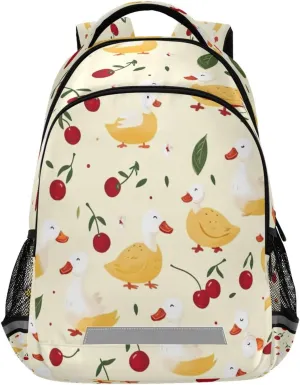 Cherries Ducks Design Waterproof Backpack - Casual Outdoor Sports Daypack with Ergonomic Shoulder Straps#292
