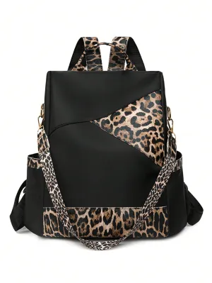 Chic & Secure: Women's Color-Blocking Large Capacity Anti-Theft Travel Backpack