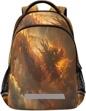 Chinese Dragon Design Waterproof Backpack - Casual Outdoor Sports Daypack with Ergonomic Shoulder Straps#910