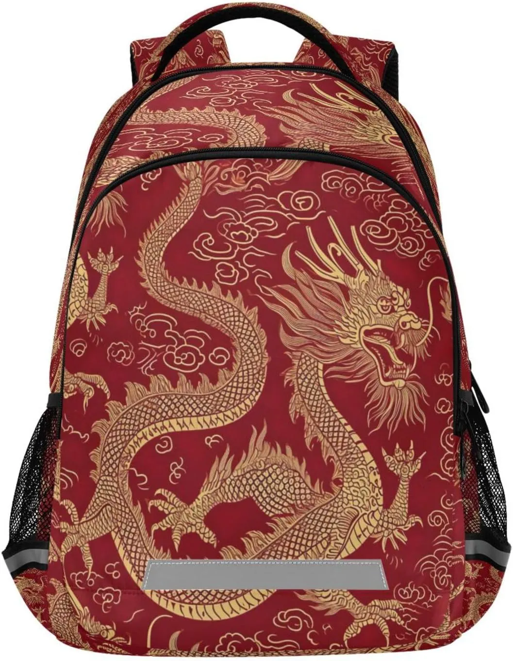 Chinese Dragon Pattern Design Waterproof Backpack - Casual Outdoor Sports Daypack with Ergonomic Shoulder Straps#279