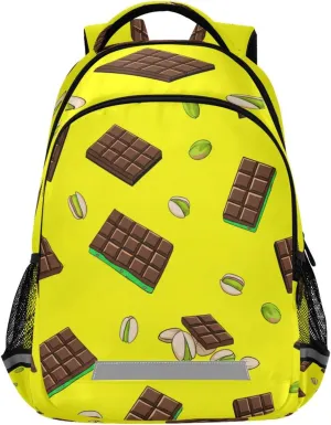 Chocolate Bars Design Waterproof Backpack - Casual Outdoor Sports Daypack with Ergonomic Shoulder Straps#473