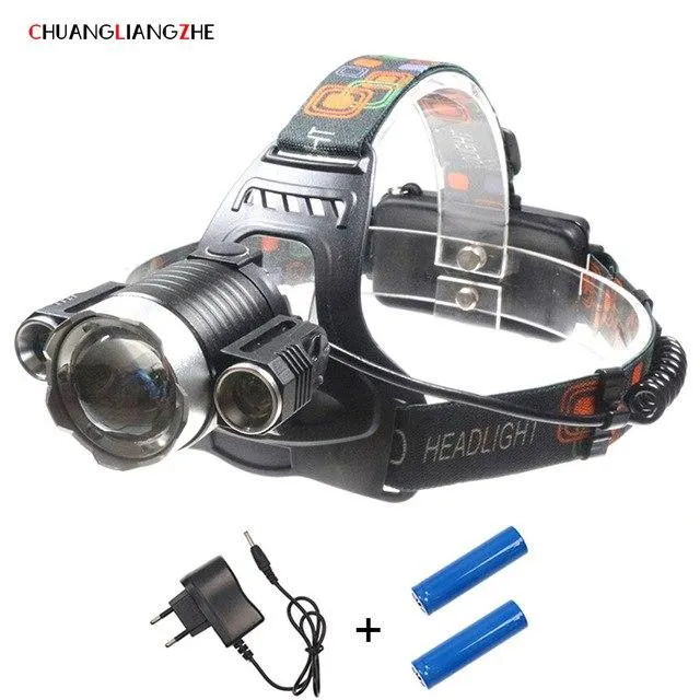 CHUANGLIANGZHE LED Headlight Q5   T6 waterproof zoom Camping Headlight hunting headlamp luminarias LED flashlight battery 18650