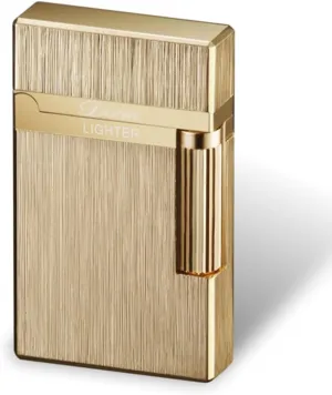 Classic Butane Lighter, Retro Soft Flame Refillable Lighter, Flint Lighter Traditional Flame Windproof Adjustable Soft Flame Lighter, Suitable for Men's Dad Husband Lighter Gift (Butane Not Included)(