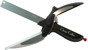 Clever Cutter 2-in-1 Knife & Cutting Board- The Original Quickly Chops Your Favorite Fruits, Vegetables, Meats, Cheeses & More in Second, Replace your Kitchen Knives and Cutting Boards
