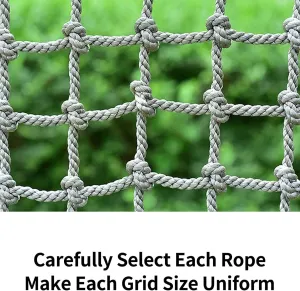 Climbing Net for Outdoor Kids Adults, Backyard Playground Climbing Cargo Net, Heavy Duty Climbing Cargo Net Rope Ladder, for Obstacle Course Training, Balcony Railing Safety Protection.,1.5m*1m