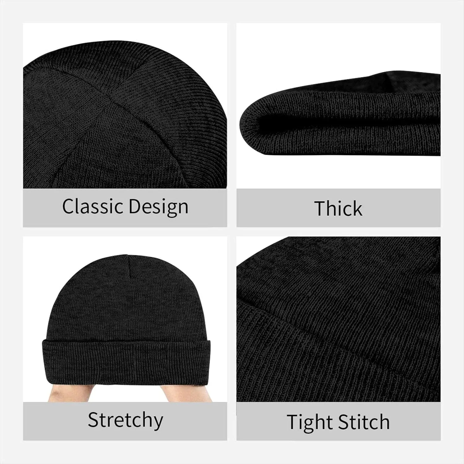 Club de Deportes Ñublense Logo Knit Hat Cap Skull Cap Beanie Hat Warm Cap Black Hat for Men Women