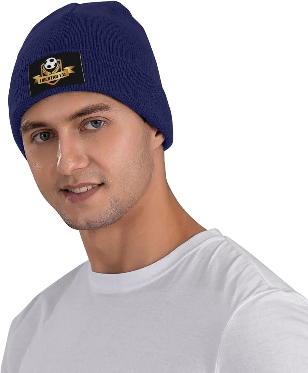 Club de Deportes Ñublense Logo Knit Hat Cap Skull Cap Beanie Hat Warm Cap Navy Blue Hat for Men Women