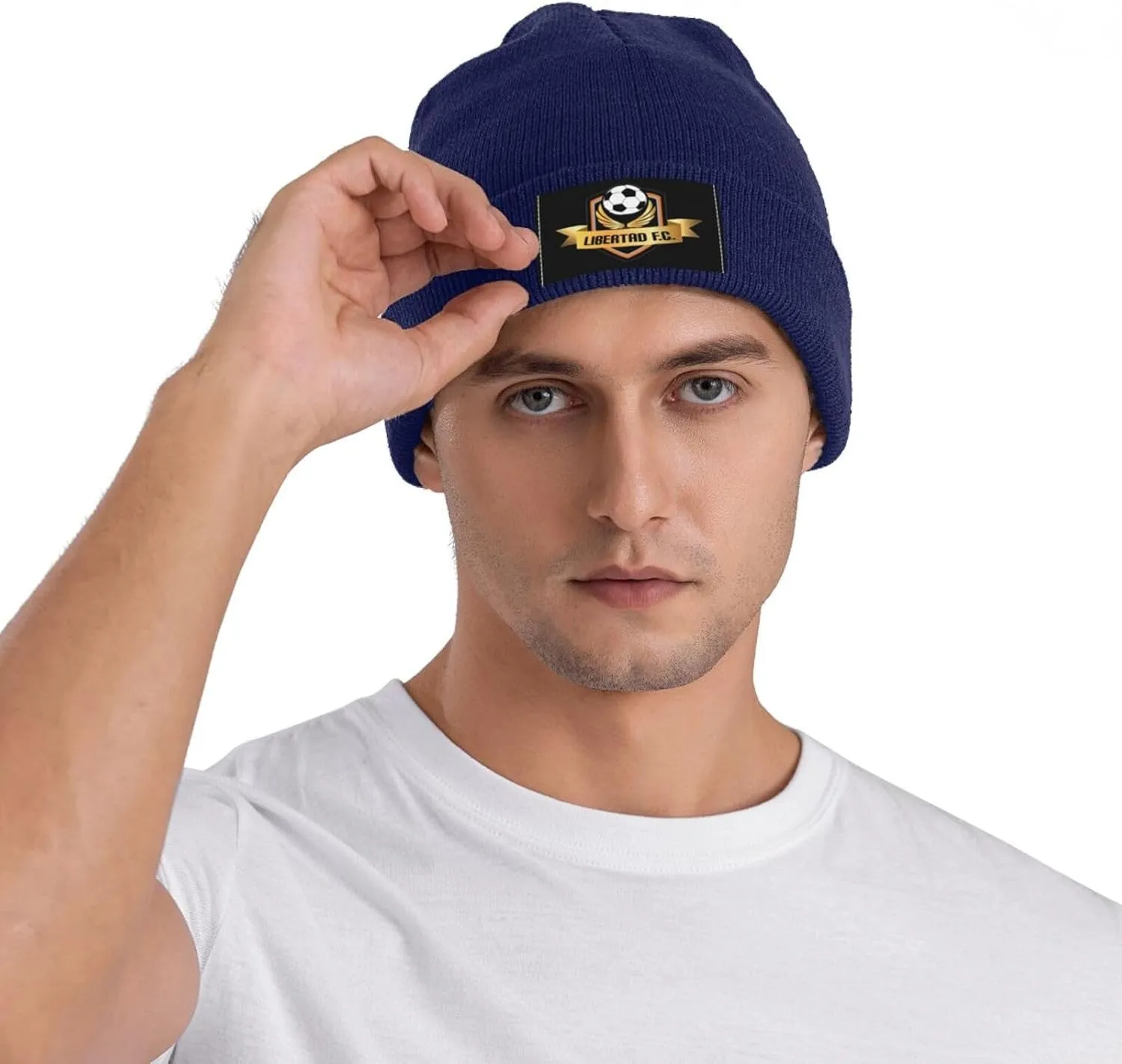 Club de Deportes Ñublense Logo Knit Hat Cap Skull Cap Beanie Hat Warm Cap Navy Blue Hat for Men Women