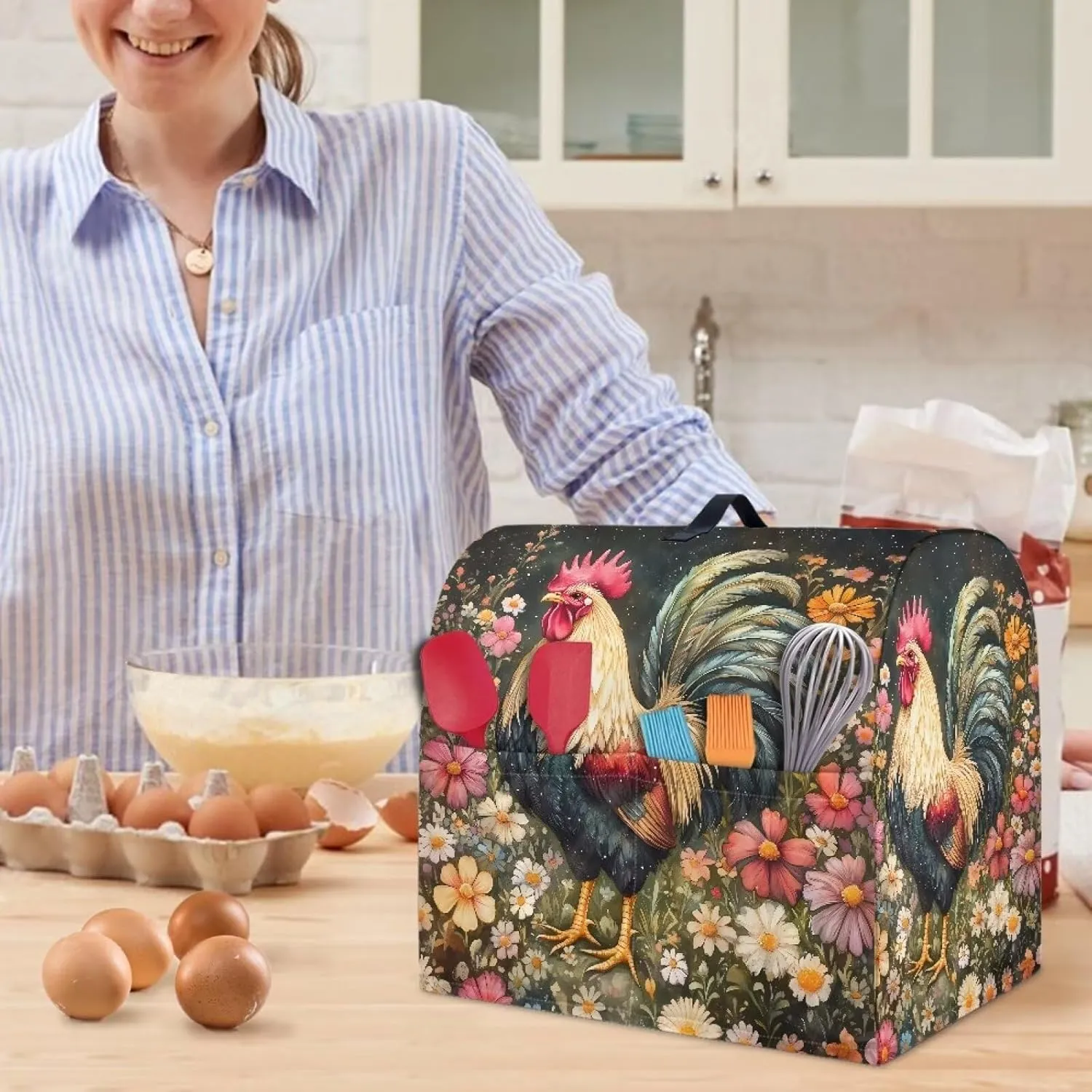 Cock Mixer Cover Dust Covers,Stand Mixers Covers with Large Pockets,Appliance Covers Waterproof and Splash-Proof,Mixer Protective Cover Protect Case Storage Bag