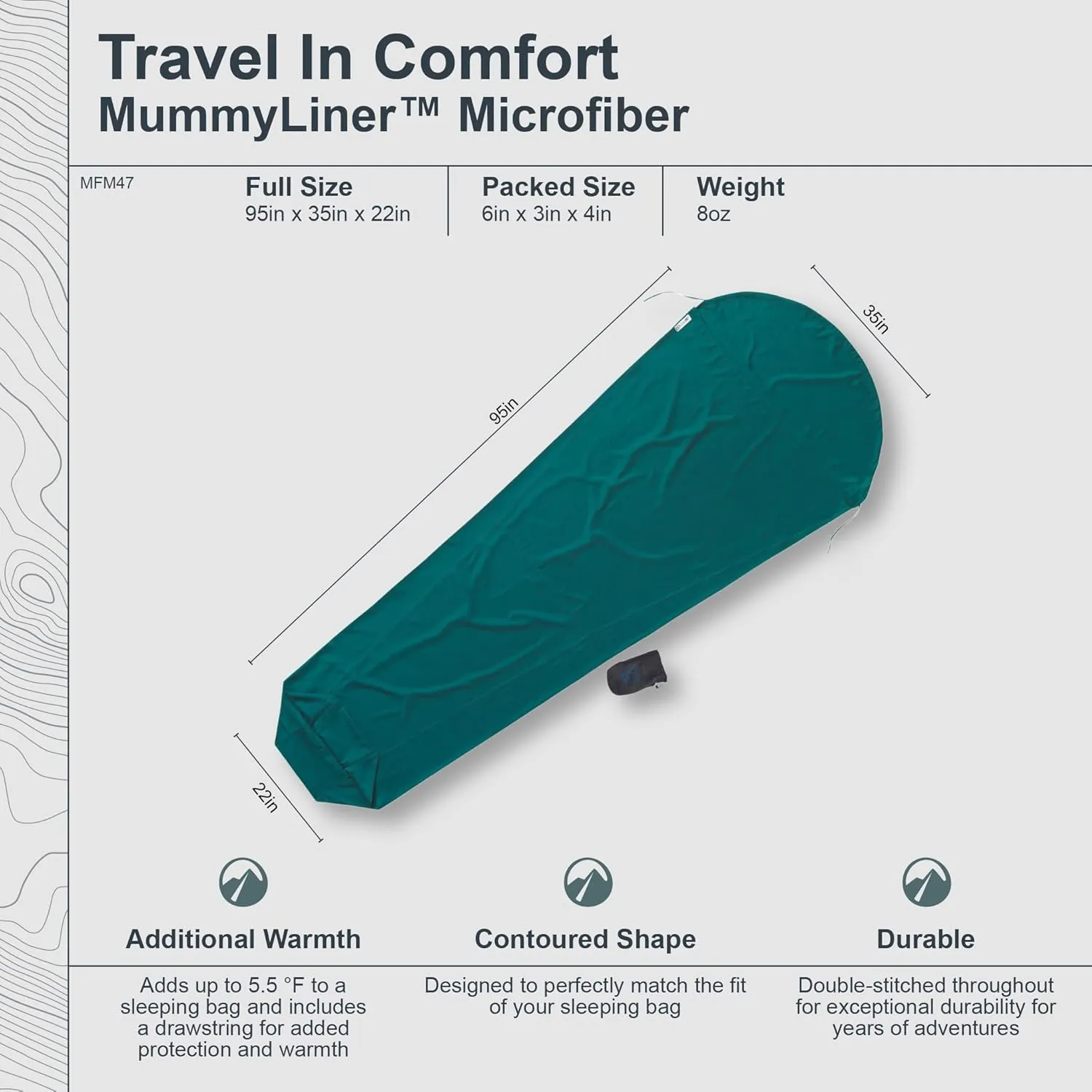 COCOON - Premium - MummyLiner - Microfiber - Cranberry - Regular