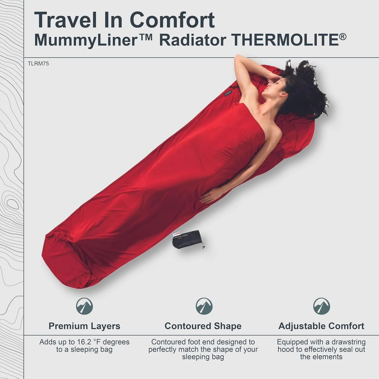 COCOON - Premium - MummyLiner - Radiator Thermolite - Lava - Regular