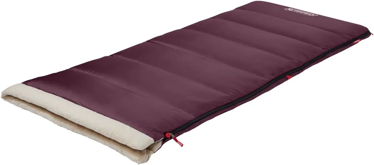 Coleman Autumn Glen 30°F/50°F Sleeping Bag, Lightweight Sleeping Bag with No-Snag Zipper & Storage Stuff Sack, Machine Washable for Easy Cleaning