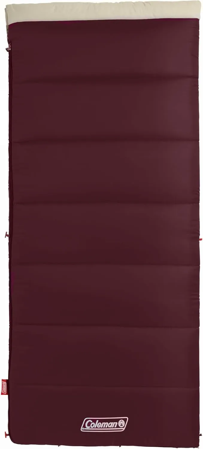 Coleman Autumn Glen 30°F/50°F Sleeping Bag, Lightweight Sleeping Bag with No-Snag Zipper & Storage Stuff Sack, Machine Washable for Easy Cleaning