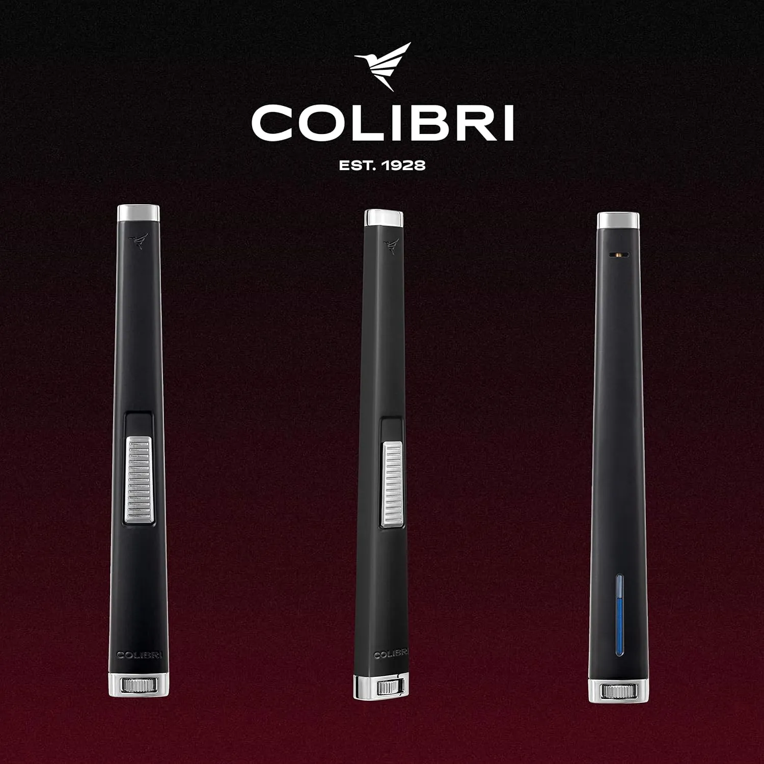Colibri Aura 10mm Flat Flame Torch Lighter - Multi-Purpose Butane Refillable Candle and Camping Accessory - Single Action