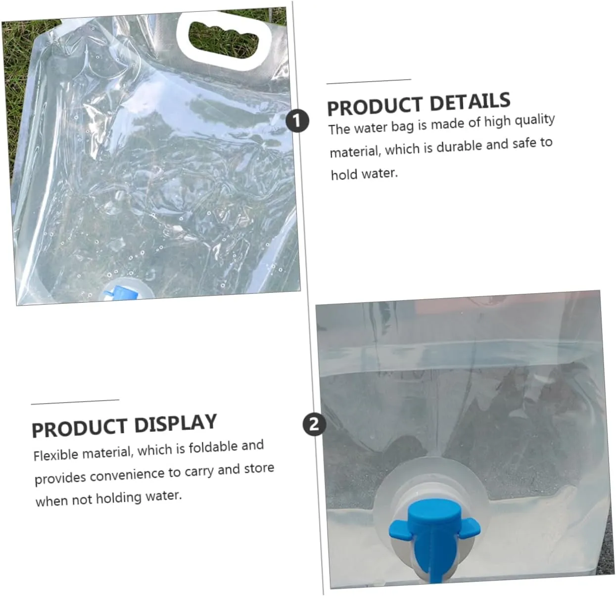 Collapsible Water Pouch Lightweight Portable Perfect for Camping Hiking and Travel