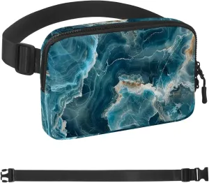 Colored Art Marble-1946 Belt Bag for Men and Women Fanny Pack,Belt Bag with Adjustable Strap,Fashion Crossbody Everywhere Belt Bag for Travel Outdoors Running Hiking