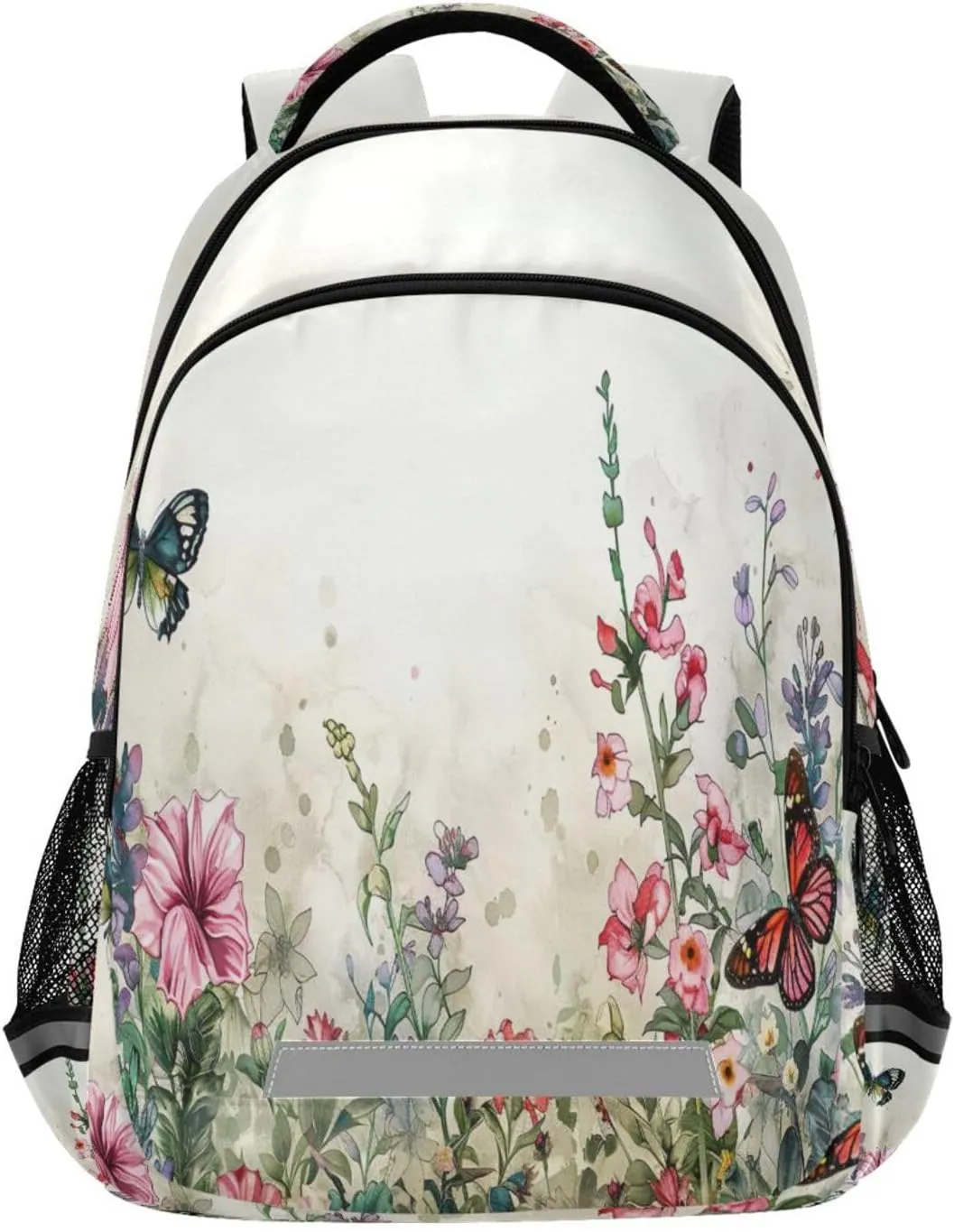 Colorful Herbs and Flowers Design Waterproof Backpack - Casual Outdoor Sports Daypack with Ergonomic Shoulder Straps#401
