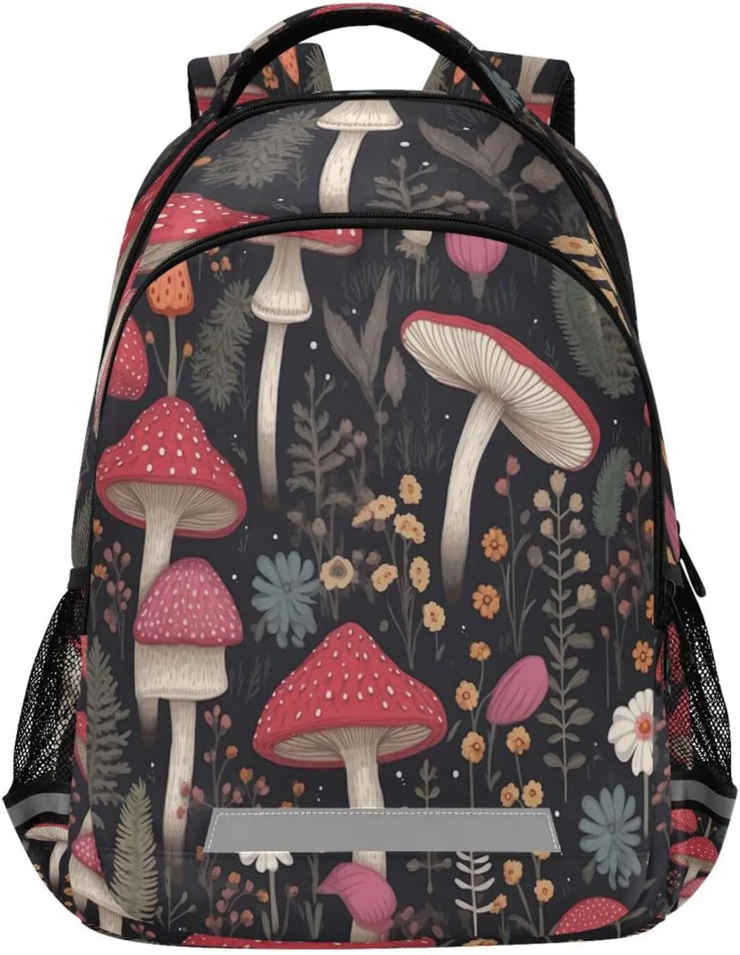 Colorful Mushrooms Design Waterproof Backpack - Casual Outdoor Sports Daypack with Ergonomic Shoulder Straps#809