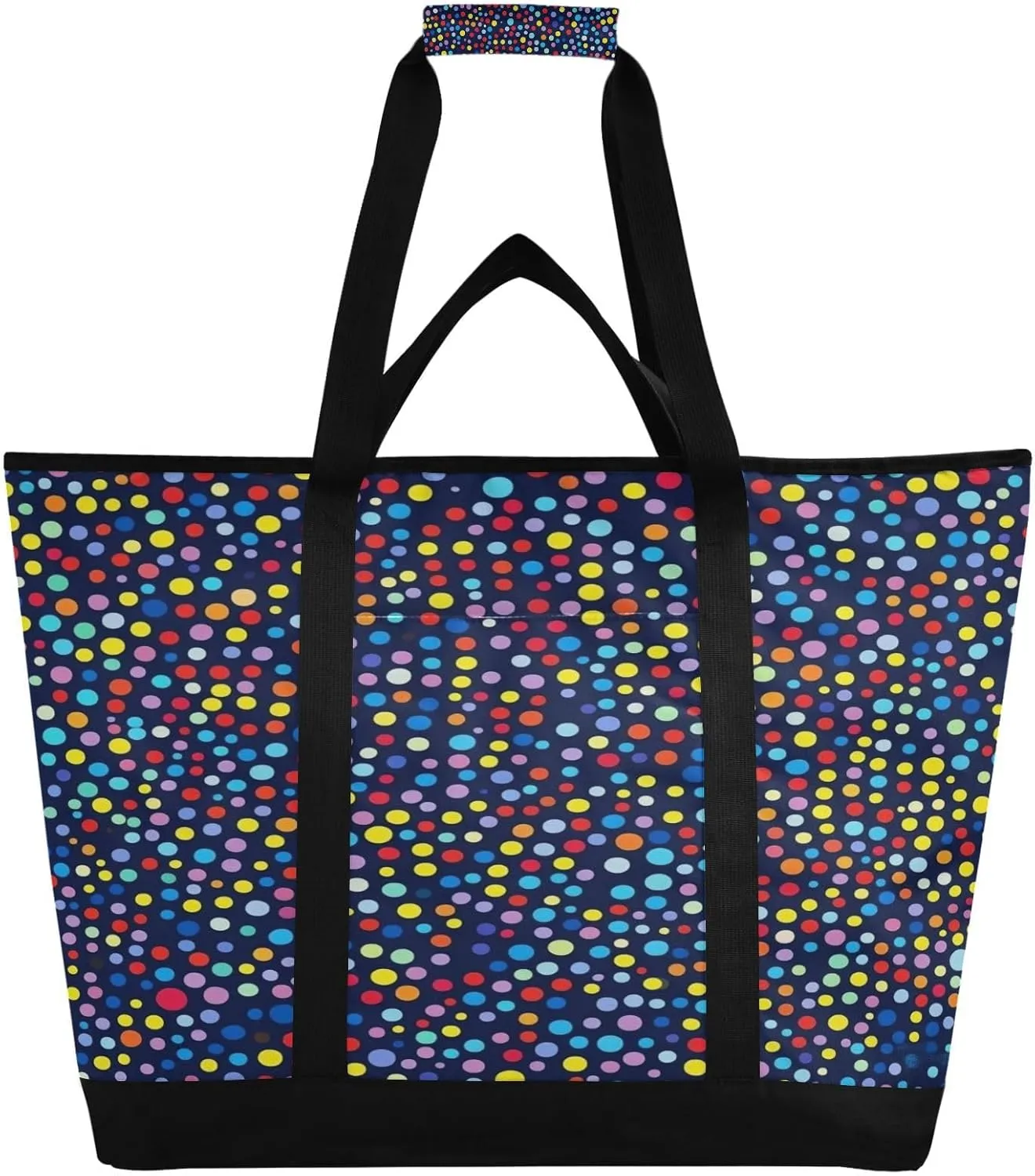 Colorful Reusable Insulated Lunchbox Cooler Bag, Leakproof Kitchen Grocery Bag Collapsible Portable Cooler Tote Bag for Picnic, Camping, Office, Travel
