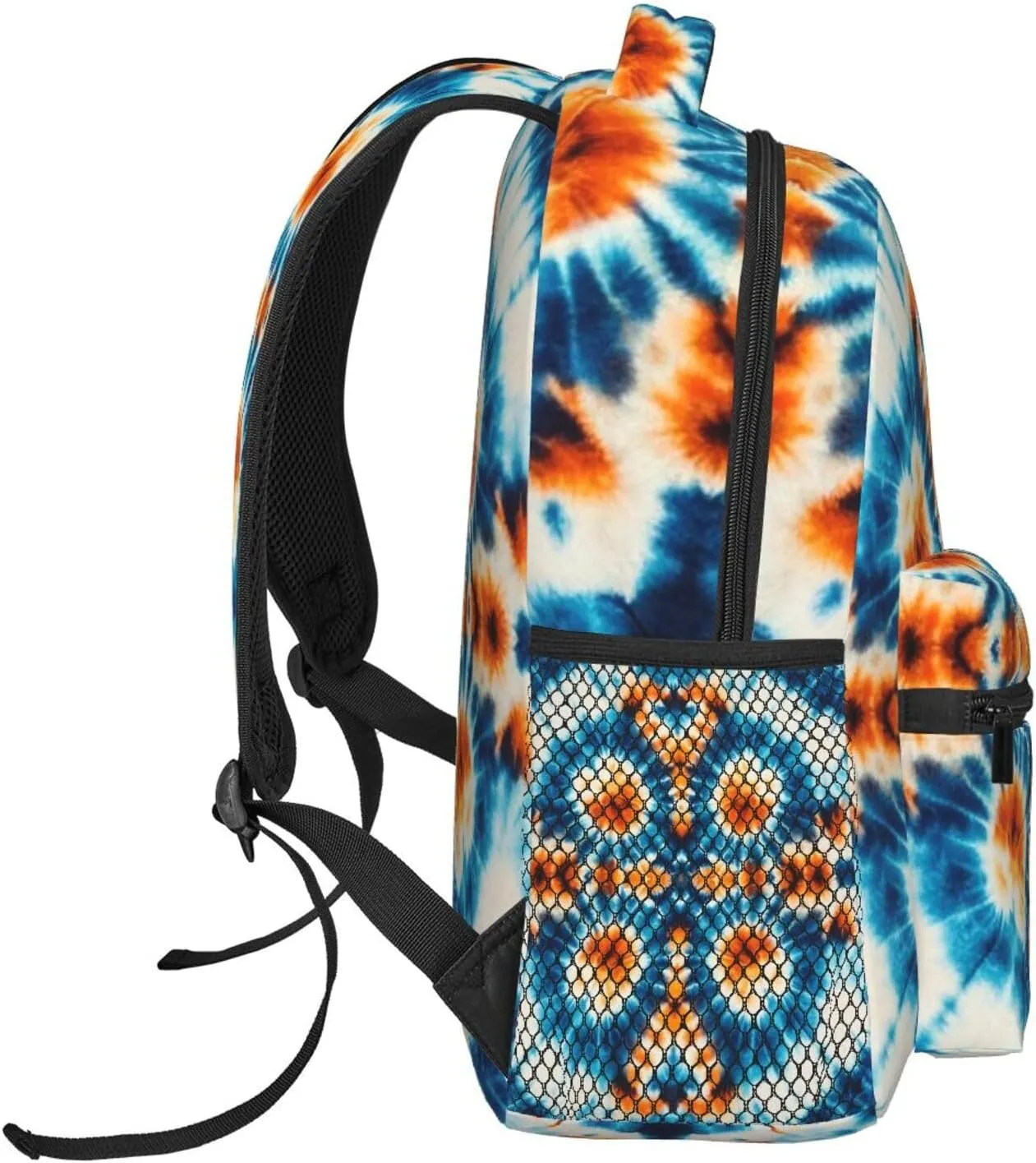 Colorful Tie Dye Art Daypack Lightweight Multipurpose Anti-Theft Shoulder Bag Large Capacity Laptop Book Bag Rucksack With Adjustable Shoulder Straps