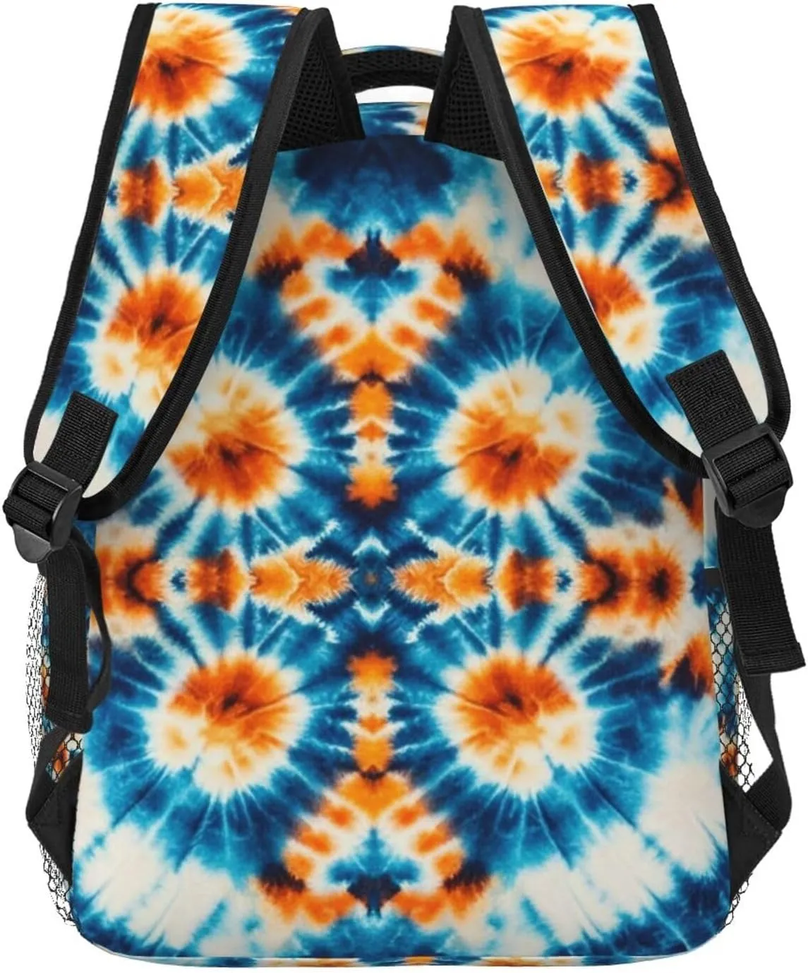 Colorful Tie Dye Art Daypack Lightweight Multipurpose Anti-Theft Shoulder Bag Large Capacity Laptop Book Bag Rucksack With Adjustable Shoulder Straps