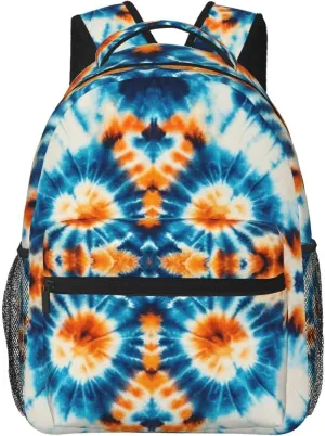 Colorful Tie Dye Art Daypack Lightweight Multipurpose Anti-Theft Shoulder Bag Large Capacity Laptop Book Bag Rucksack With Adjustable Shoulder Straps