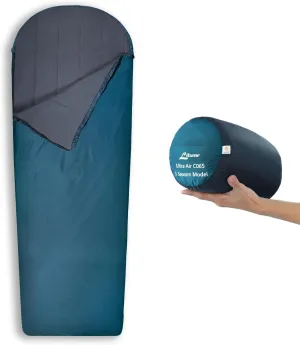Compact Velvet Lined Sleeping Bag, Lightweight Three Season Sleeping Bag, Water Repelling Sack for Warm and Cold Weather, Comfortable, Backpacking, Hiking, Camping, Traveling