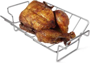 Compatible with Multiple Grills - Ideal for Large & Extra-Large Big Green Egg, 18" & Up Kamado - Stainless Steel Barbecue Rack - Rib & Turkey Roasting Rack for Smoking & Grilling