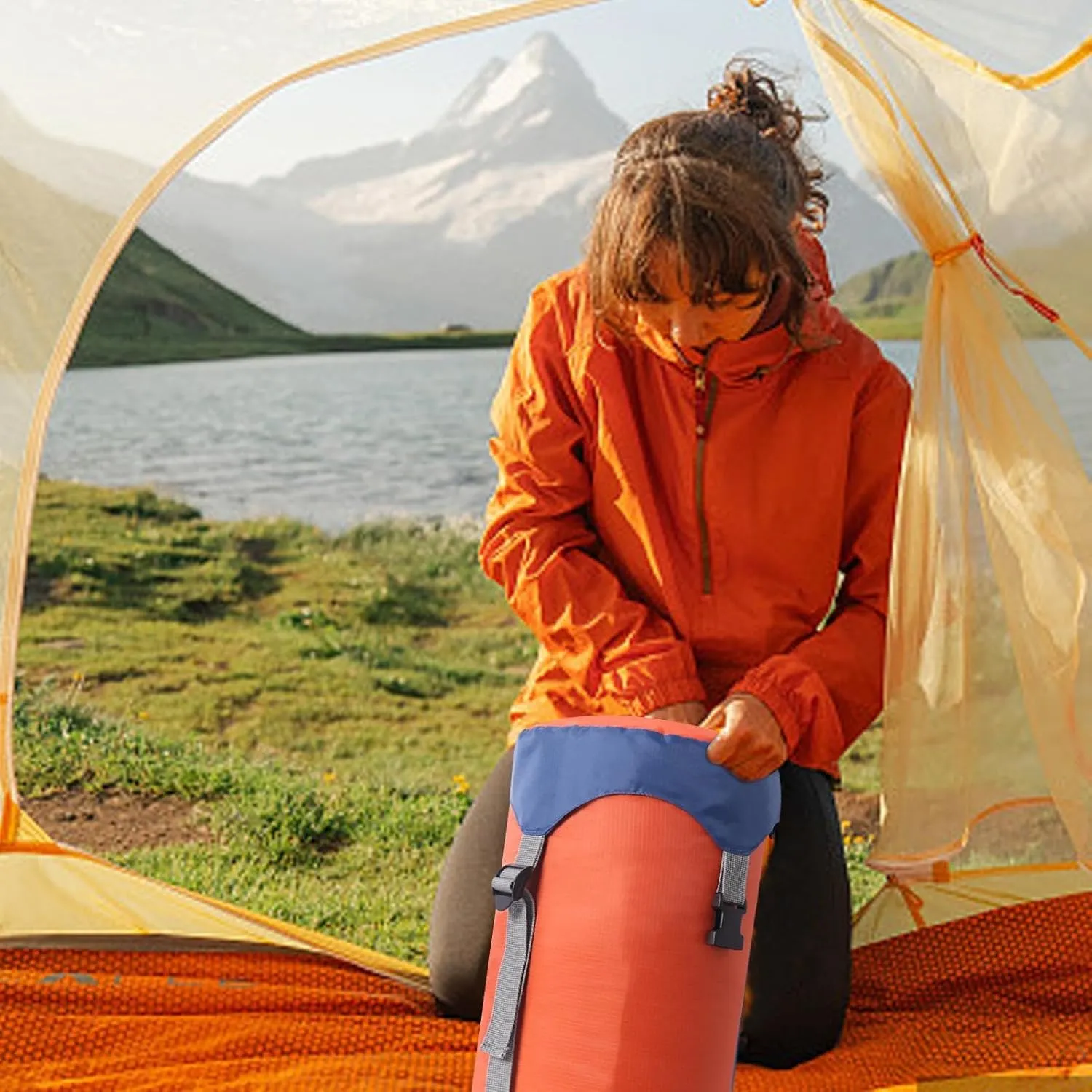 Compression Bags for Camping - Waterproof Travel Compression Bags Camping Stuff Sack - Portable Sleeping Bag Storage Sack Sleeping Bag Stuff Sack for Outdoor Travel Camping