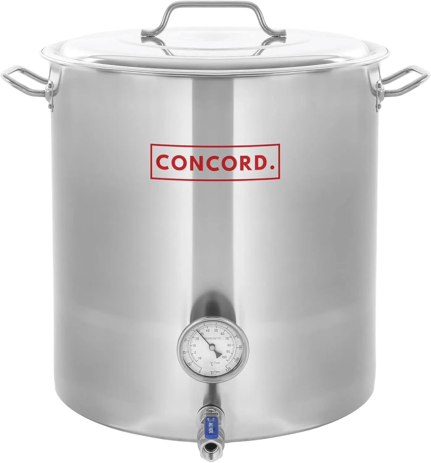 CONCORD Stainless Steel Home Brew Kettle Stock Pot (Weldless Fittings) (40 QT/ 10 Gal)