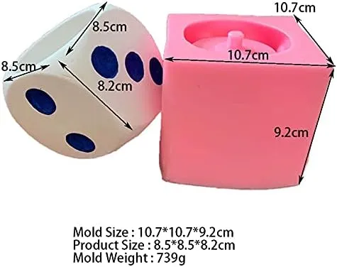 Concrete Silicone Flower Pots Molds,Dice Silicone Planter Molds Succulent Plant Flowerpot Molds Cement Clay Resin Moulds Handmade Home Graden Decor