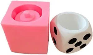 Concrete Silicone Flower Pots Molds,Dice Silicone Planter Molds Succulent Plant Flowerpot Molds Cement Clay Resin Moulds Handmade Home Graden Decor